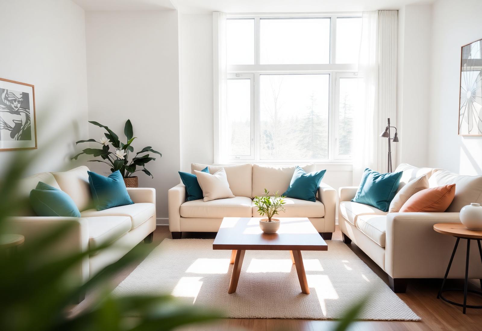 Bright, clean Canadian living room